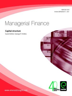 cover image of Managerial Finance, Volume 33, Issue 5
